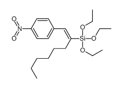 triethoxy-[1-(4-nitrophenyl)oct-1-en-2-yl]silane结构式
