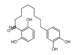 1-(2,6-dihydroxyphenyl)-9-(3,4-dihydroxyphenyl)nonan-1-one,hydrate Structure