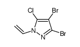 3,4-dibromo-5-chloro-1-ethenylpyrazole结构式