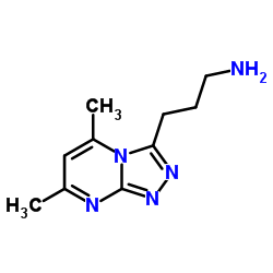 3-(5,7-Dimethyl[1,2,4]triazolo[4,3-a]pyrimidin-3-yl)-1-propanamine Structure