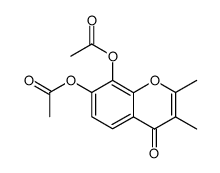 7,8-diacetoxy-2,3-dimethyl-chromen-4-one结构式