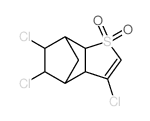 3,5,6-trichloro-3a,4,5,6,7,7a-hexahydro-4,7-methano-1-benzothiophene 1,1-dioxide结构式