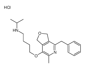 4-[[1,3-dihydro-6-methyl-4-benzylfuro[3,4-c]pyridin-7-yl]oxy]-N-isopropylbutylamine monohydrochloride结构式