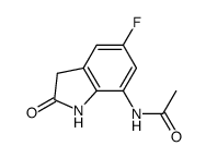 N-(5-fluoro-2-oxo-2,3-dihydro-1H-indol-7-yl)-acetamide结构式