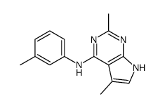 2,5-dimethyl-N-(3-methylphenyl)-7H-pyrrolo[2,3-d]pyrimidin-4-amine结构式