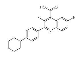 2-(4-cyclohexylphenyl)-6-fluoro-3-methylquinoline-4-carboxylic acid结构式