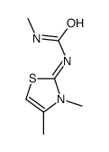 (1E)-1-(3,4-dimethyl-1,3-thiazol-2-ylidene)-3-methylurea结构式