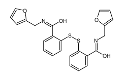 N-(furan-2-ylmethyl)-2-[[2-(furan-2-ylmethylcarbamoyl)phenyl]disulfanyl]benzamide Structure