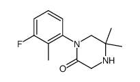 5,5-dimethyl-1-(3-fluoro-2-methylphenyl)piperazin-2-one Structure