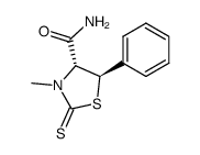 (+-)-3-methyl-5t-phenyl-2-thioxo-thiazolidine-4r-carboxylic acid amide Structure
