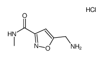 5-(aminomethyl)-N-methyl-1,2-oxazole-3-carboxamide hydrochloride Structure