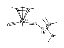 Cp*Ru(CO)Me(CNSiH2C(SiMe3)3) Structure