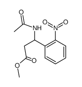 3-acetylamino-3-(2-nitro-phenyl)-propionic acid methyl ester结构式