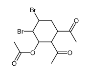 3-Acetoxy-4,5-dibrom-1,2-diacetyl-cyclohexan Structure