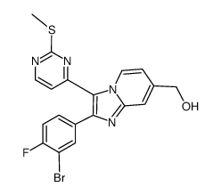 [2-(3-bromo-4-fluorophenyl)-3-(2-methylsulfanylpyrimidin-4-yl)imidazo[1,2-a]pyridin-7-yl]methanol结构式