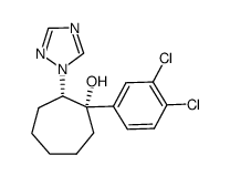 (1S,2S)-1-(3,4-Dichloro-phenyl)-2-[1,2,4]triazol-1-yl-cycloheptanol结构式