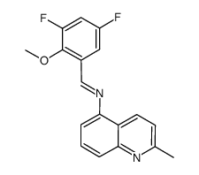 [(3,5-difluoro-2-methoxyphenyl)methylene]-2-methylquinolin-5-amine结构式