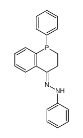 1-phenyl-2,3-dihydro-1H-phosphinolin-4-one phenylhydrazone结构式
