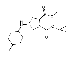 methyl (2S,4S)-1-BOC-4-[(cis-4-methylcyclohexyl)amino]pyrrolidine-2-carboxylate Structure