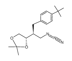 (4S)-4-[(1S)-2-azido-1-(4-t-butylbenzyl)ethyl]-2,2-dimethyl-1,3-dioxolane结构式