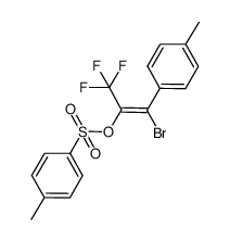 (Z)-1-bromo-3,3,3-trifluoro-1-(4-tolyl)-2-tosyloxypropene结构式