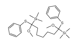 1,7-dimethoxy-1,7-bis(phenylthio)-1,7-bis(trimethylsilyl)heptane结构式