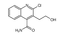 2-Chloro-3-(2-hydroxyethyl)-quinoline-4-carboxamide结构式