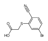 (5-bromo-2-cyano-phenylsulfanyl)-acetic acid结构式