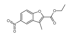 3-methyl-5-nitro-benzofuran-2-carboxylic acid ethyl ester Structure
