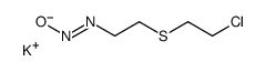 potassium,2-(2-chloroethylsulfanyl)ethyl-oxidodiazene结构式