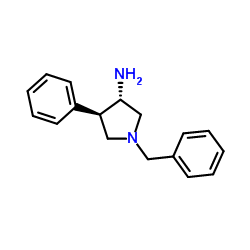 (3S,4R)-1-Benzyl-4-phenyl-3-pyrrolidinamine Structure