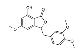 3-(3,4-dimethoxybenzyl)-7-hydroxy-5-methoxyphthalide Structure