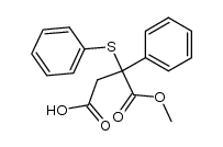 1-methyl hydrogen 2-phenyl-2-phenylthiosuccinate Structure