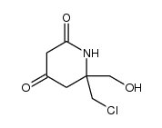 6-chloromethyl-6-hydroxymethyl-piperidine-2,4-dione结构式