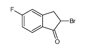 2-BROMO-2,3-DIHYDRO-5-FLUORO-1H-INDEN-1-ONE structure