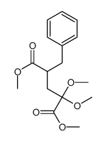 dimethyl 4-benzyl-2,2-dimethoxypentanedioate结构式