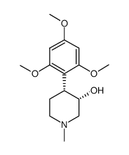 3-PIPERIDINOL, 1-METHYL-4-(2,4,6-TRIMETHOXYPHENYL)-, (3S,4R)- Structure