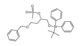 (S)-4-(benzyloxy)-1-((tert-butyldiphenylsilyl)oxy)butan-2-yl methanesulfonate Structure