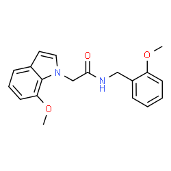 N-(2-Methoxybenzyl)-2-(7-methoxy-1H-indol-1-yl)acetamide structure