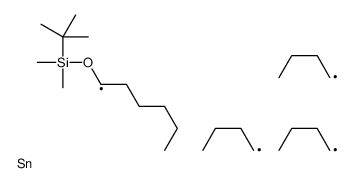 tert-butyl-dimethyl-(1-tributylstannylhexoxy)silane结构式