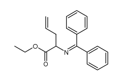 ethyl N-(diphenylmethylene)-2-amino-4-pentenoate结构式