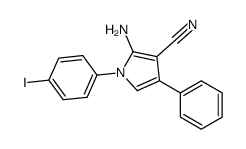 2-amino-1-(4-iodophenyl)-4-phenylpyrrole-3-carbonitrile结构式