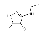 1H-Pyrazol-3-amine,4-chloro-N-ethyl-5-methyl-结构式