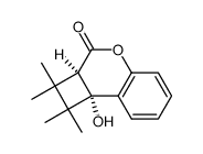 cis-1,2,2a,8b-tetrahydro-8b-hydroxy-1,1,2,2,-tetramethyl-3H-benzo(b)cyclobuta(d)pyran-3-one结构式