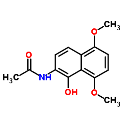 N-(1-Hydroxy-5,8-dimethoxy-2-naphthyl)acetamide Structure