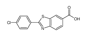 2-(4-chlorophenyl)-1,3-benzothiazole-6-carboxylic acid结构式