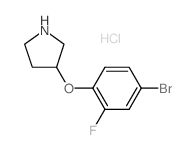 3-(4-Bromo-2-fluorophenoxy)pyrrolidine hydrochloride结构式