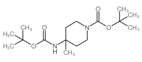 TERT-BUTYL 4-((TERT-BUTOXYCARBONYL)AMINO)-4-METHYLPIPERIDINE-1-CARBOXYLATE Structure