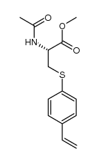 (R)-methyl 2-acetamido-3-((4-vinylphenyl)thio)propanoate结构式