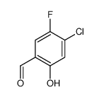 4-氯-5-氟-2-羟基苯甲醛结构式